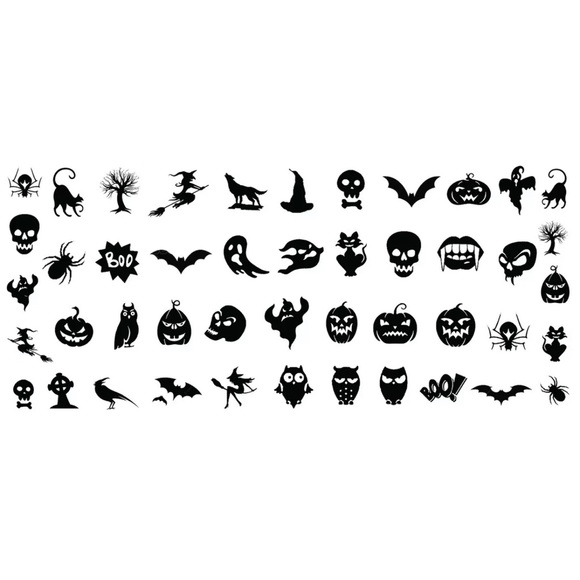 💌BO/GO$6 Halloween Spooky 3 Transfer Nail Decals - Picture 2 of 4